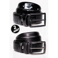 2-Piece Men's Belt Set Vegan Leather 3.5 CM Classic Belt