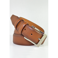 Men's Genuine Leather Belt Tan Classic Fabric Pants Belt 3.5 Cm Genuine Leather