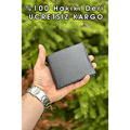 Men's Genuine Leather Black Wallet Palet Flother Genuine Leather Wallet