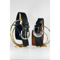 Black Women's Belt 3-Piece Set 3 Women's Belts 3CM
