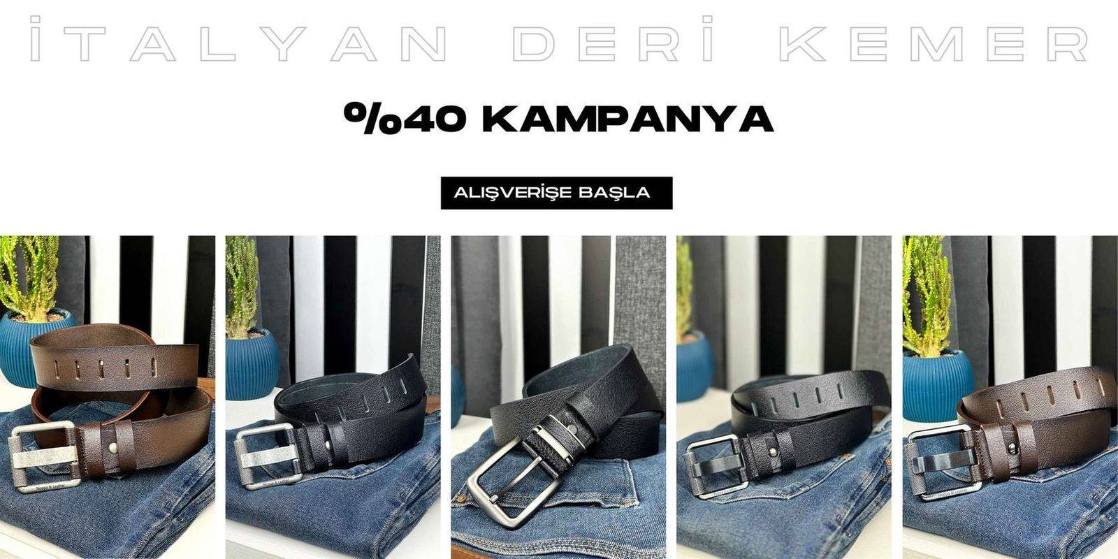 Italian leather belt promotion